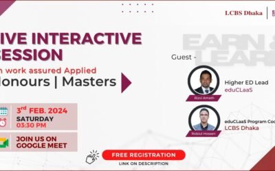 Live interactive session on Work Assured Hons & Masters